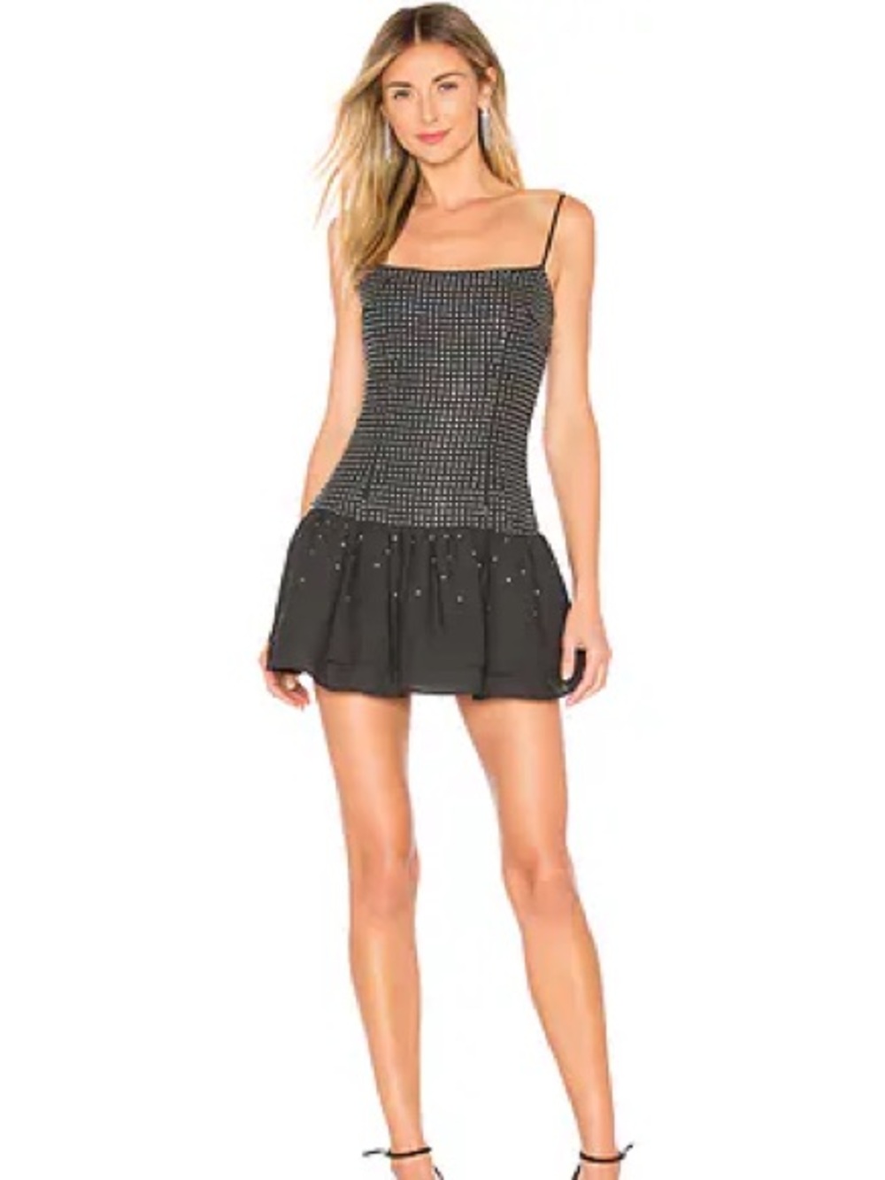 NBD Black Jewled Mini Dress